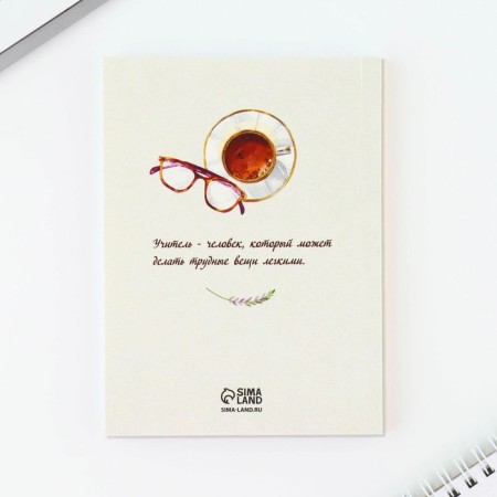 Gift set "Gift to an expensive teacher": Diary A6, 120 liters, keychain, handle-12
