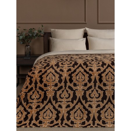 Texrepublic blanket, size 180x200 cm, brown color-3
