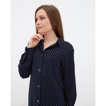 Shirt (shirt) female kaftan “points”, blue color, size 40-42-4
