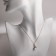 Pearl pearl, white color in silver, 40 cm