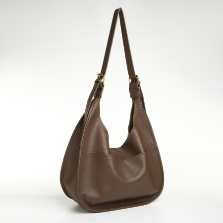 Women's bag on magnet Textura, average size, brown color-4