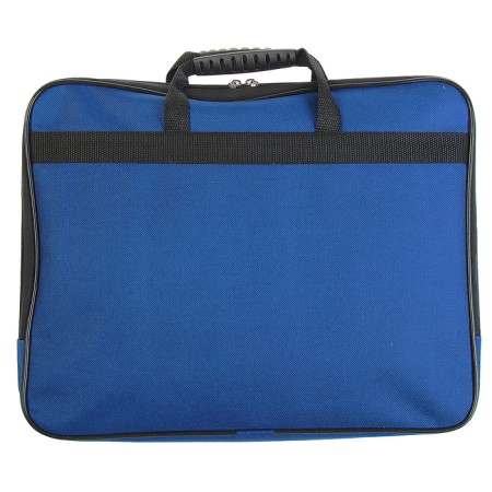 Folder with handles textile A4, 365 x 290 x 30 mm, calligrata, 1Sh41, "office", external/inner pocket, blue-3