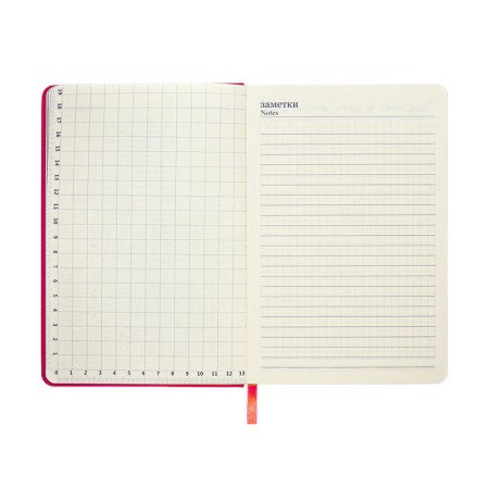 Leduced A5, 140l, cage, leatherette, elastic band, black cut, fuchsia-10