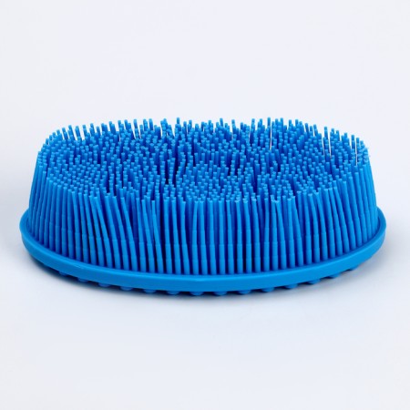 Baby silicone washcloth for swimming babies, blue color-3