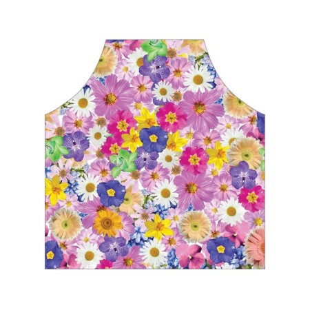 Apron kitchen with a photo print "Symphony from flowers", adjustable, size OS-2