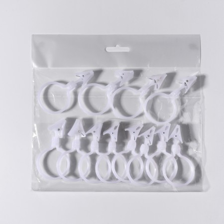 A ring for a cornice, with a clamp, d = 33/38 mm, 12 pcs, white color-2