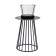 Metal candlestick, 13 × 13 × 22 cm, black color