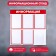 Information stand "Information" 6 pockets (5 flat A4, 1 volumetric A5), red color