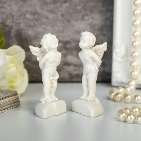 Souvenir Polystone "Angels Kiss on the Heart" set 2 pcs 6x4x3.5 cm-4