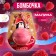 New Year's bomb for the bath "Penguin", Red, 120 gr.