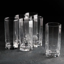 A set of high glass glasses Kosem, 380 ml, 6 pcs
