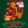 New Year. Package New Year's laminated "steam locomotive", luxury, 11.5 x 14.5 x 6.5 cm.