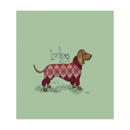 Protective cape on the back of the car seat "I love dachshund-1