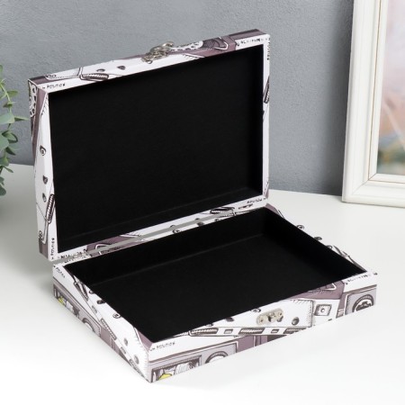 Casket tree "Audio cassette" leatherette 5.5x24x17 cm-2