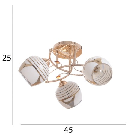 Buffy chandelier 3x40W E27 Gold Model: 2751100-4