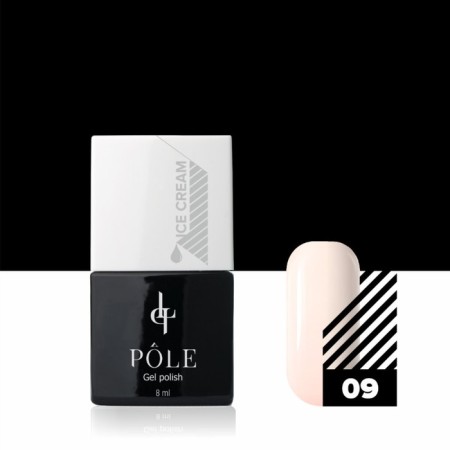 Pole Ice Cream gel polish, No. 09 Classic cream-brown, 8 ml