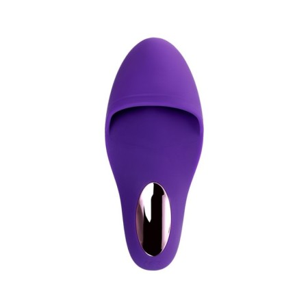 Vacuum-wave clitoris stimulator, silicone, 12 cm, purple-3