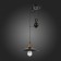 Suspension EVOLUCE. Sle120503-01. ESPERAZZA. 1x60 W, E27, 30x30x50 cm, black color