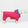 Combiason for dogs, demi -season with a bag, size S (DS 25, OG 33, Osh 23 cm), pink