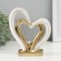 Souvenir ceramics "woven hearts" white with gold 5.5x17.5x19.5 cm