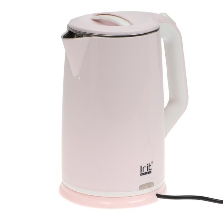 Electric kettle IRIT IR-1302, metal, 1.8 l, 1500 watts, pink