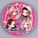 Disposable paper plate "anime", stickers 18 cm
