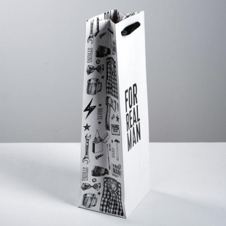 Gift package for a bottle, packaging, "For Real Man", 36 x 13 x 10 cm-2