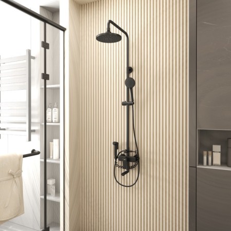 The shower system D&K Bayern fürth DA1524705B18, hygienic shower, tropical shower, black-1