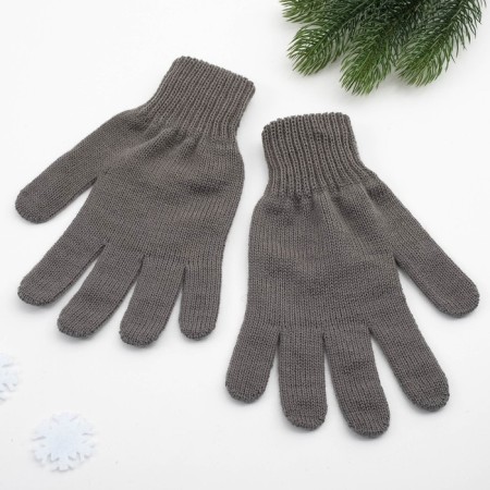 Male gloves, dark gray color, size 22