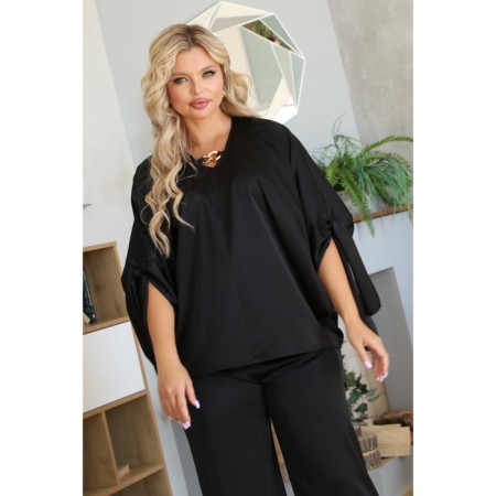 Female suit, size 48, black color-17