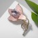 Brooch "Flower" lily precious, lilac-pink color in gold