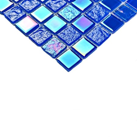Glass mosaic Bonaparte Bondi Dark Blue-25, 300x300x4 mm-1