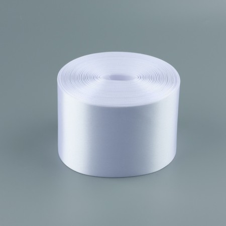 Satin tape, 100 mm × 100 ± 5 m, white color-1