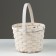 Wicker basket, d17 x 12 x 22 cm, white, bamboo