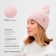 Women's hat Minaku "Truffel" color Powder, size 54-56