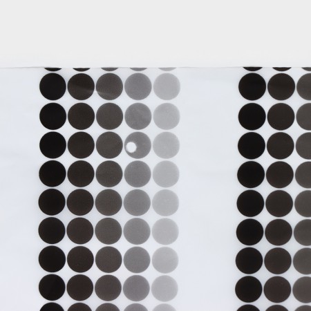 Bathroom curtain "Rhythm", 180 × 180 cm, white-black color-2