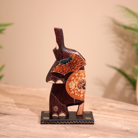 Souvenir "Elephant" on a stand, batik, tree 25 cm-3