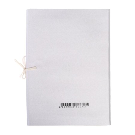 A4 paper folder on Calligrata ties, up to 200 sheets, unlawed cardboard, 320 g/m2, white-2