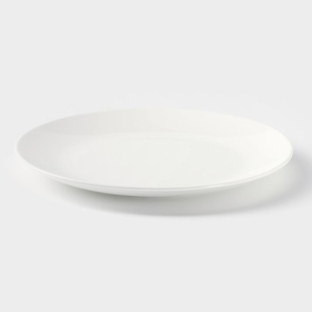 Porcelain plate lunch with a thickened edge Wilmax Olivia Pro, D = 23 cm, white color-1