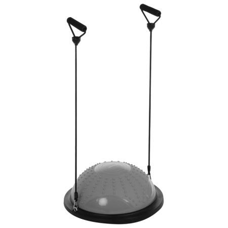 Half -sphere bosu gymnastic, massage, with a pump, 46x20 cm, color gray color-1