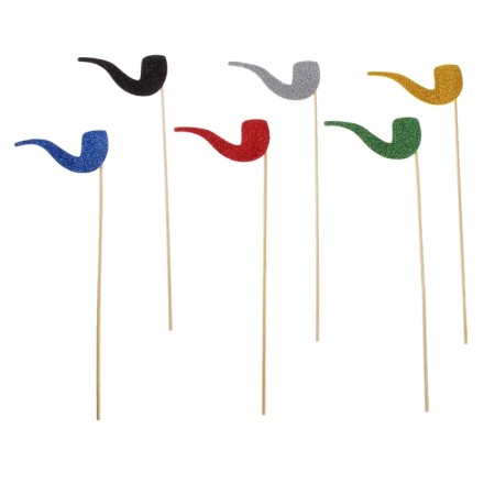 Accessories for the photo shoot "Pipe", on a stick, color mix