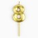 Candle figure for the cake "8", gold, 2.5 x 8 cm.