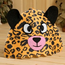 Bath cap with children's applique 
