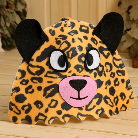 Bath cap with children's applique "Leopard"