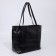 Soper bag with zipper, black color