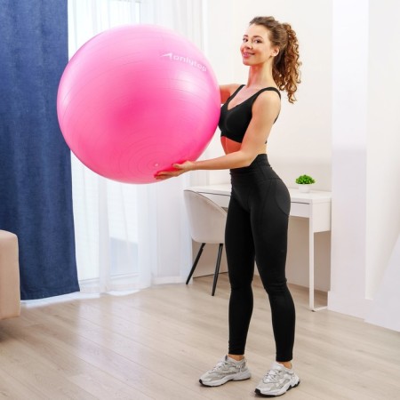 Fitball ONLYTOP, D = 85 cm, 1400 g, anti -wings, pink color-7