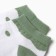Women's socks shortened "cubs", white/olive color, river 23-25