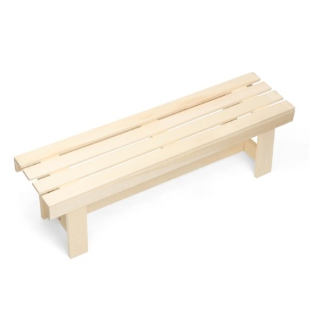 A bench (bench) wooden from linden 130 x 32 x 42 cm, without a back, for a bath, cottage and garden-1