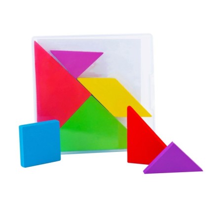 Puzzle "Tangram", in a plastic box