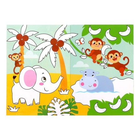 Coloring reusable set "drawing-stand. The world of animals ”2 pcs. 12 p.-4